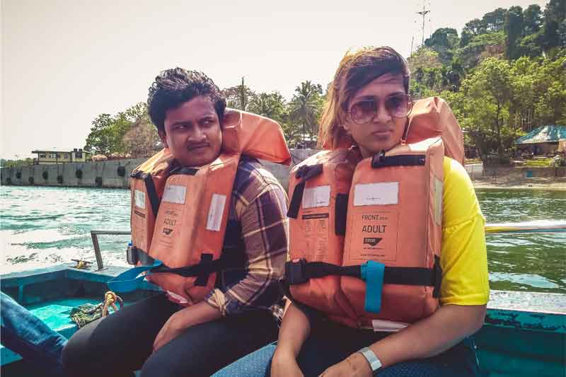 boat ride to limestone cave baratang