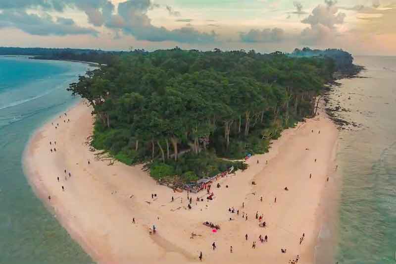 Laxmanpur beach drone view